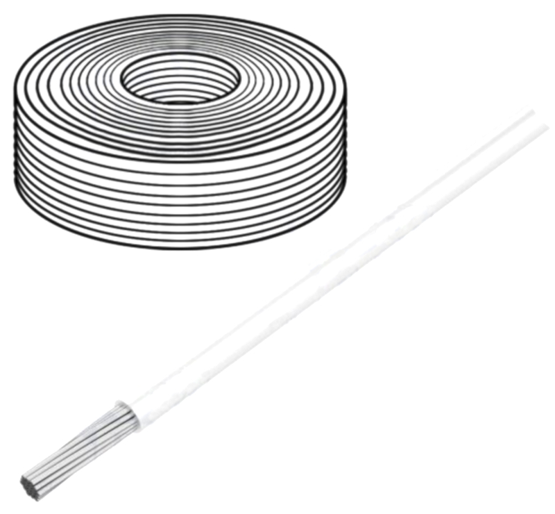 Conductor 1mm2, izolatie silicon, alb, 500V, 180C, SIF1.00-WH