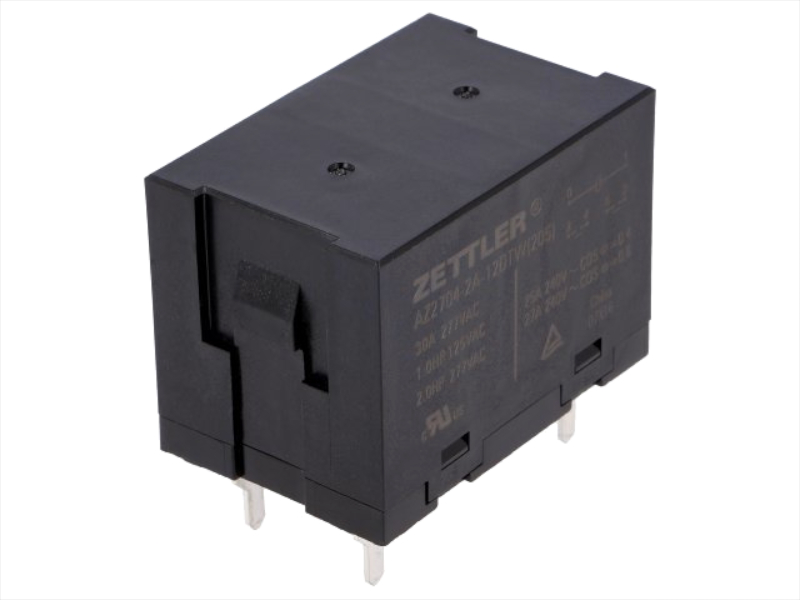 Releu 12VDC, 30A, DPST-NO, AZ2704-2A-12DTW, ZETTLER