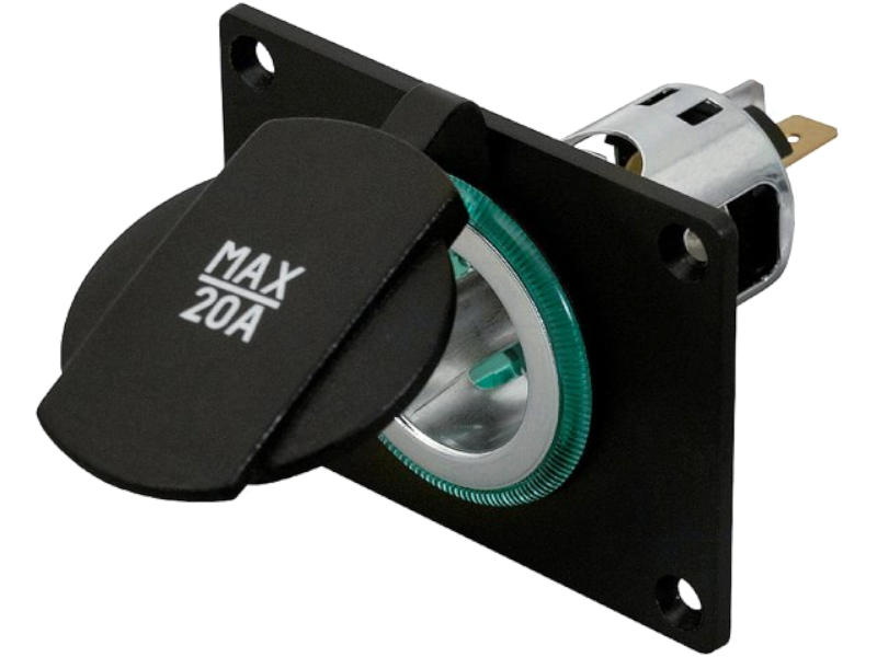Adaptor soclu bricheta auto; 12-24V, 16A; VERDE, PROCAR-68141000, PRO CAR