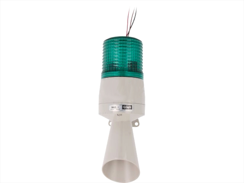 Semnalizator luminos şi acustic; 24VDC, IP54, verde, Xenon, 100dB, S60ADS-24-G, QLIGHT