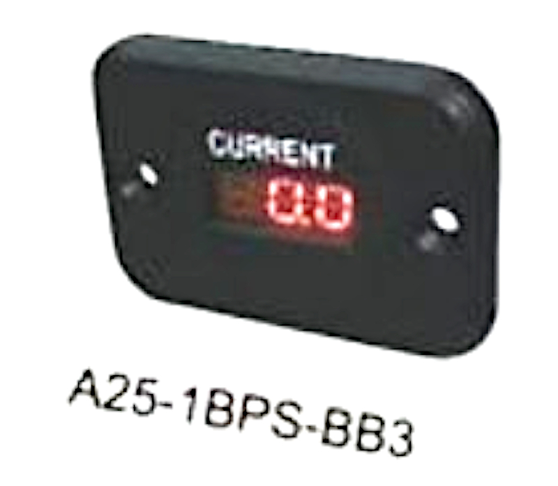 Ampermetru digital, 7-33VDC, 0-20A, DC, montare panou, insurubare, rosu, A25-1BPS-BB3-R, SCI