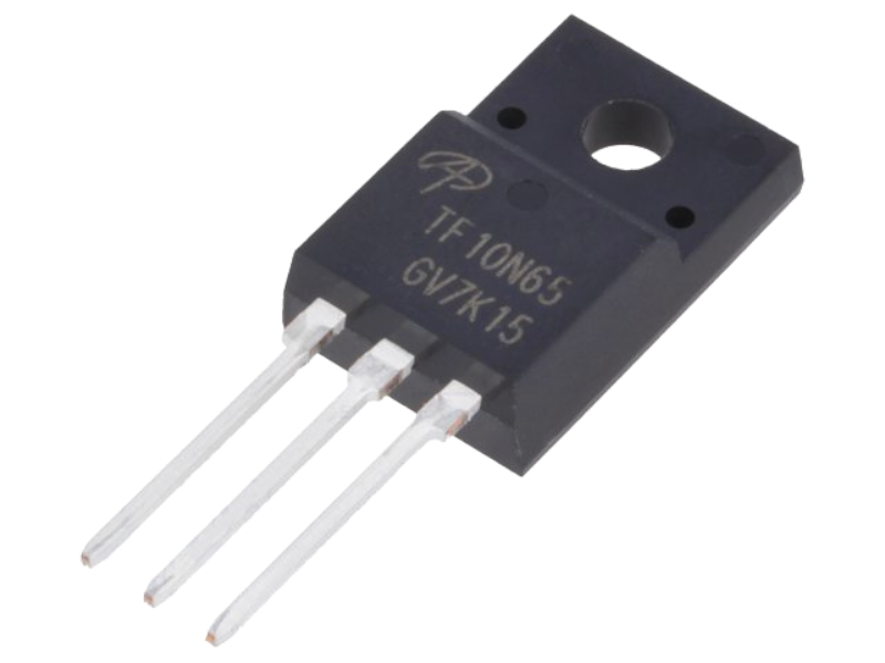 AOTF10N65, N-MOSFET, 650V, 10A, TO220F, ALPHA & OMEGA SEMICONDUCTOR