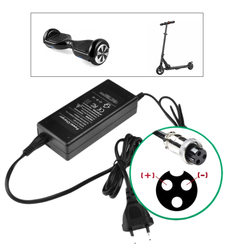 Incarcator 24-29VDC, 2A, Hoverboard, trotinete, mufa 3 pini, DY-AI3631, DLH