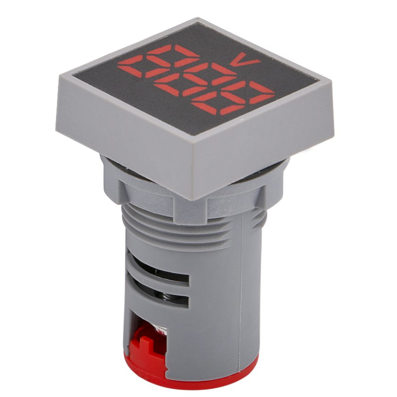 Voltmetru digital AC, panou, 20-500VAC, 1%, 3 digits, 2 fire, rosu, V401-556