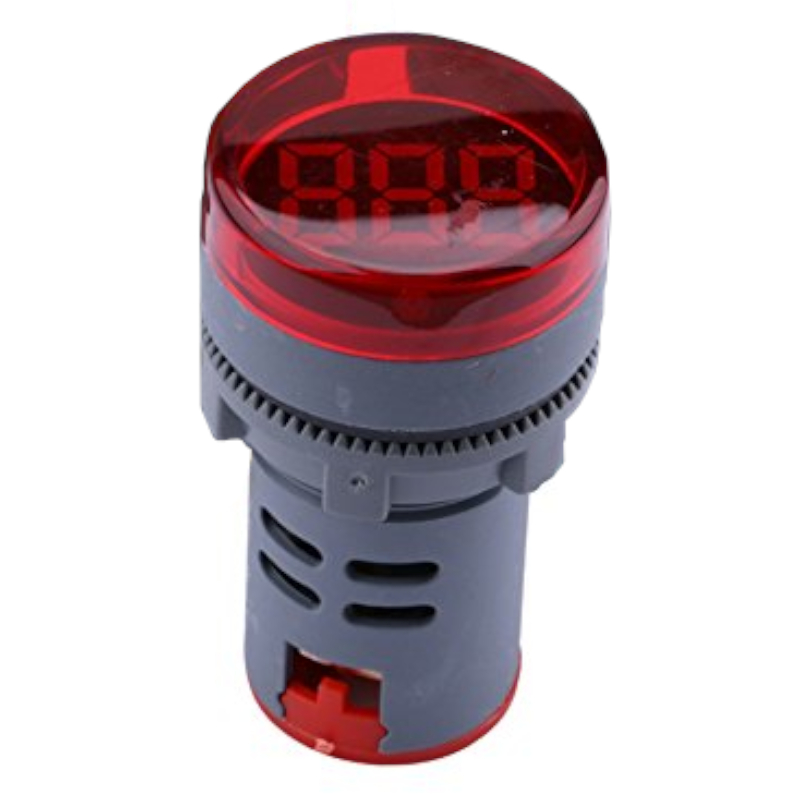 Voltmetru digital AC, panou, 20-500VAC, 1%, 3 digits, rosu, 2 fire, V401-553