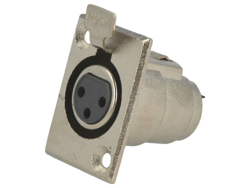 Conector XLR, mamă, 3 PINI, XLR-3G-C, NINIGI