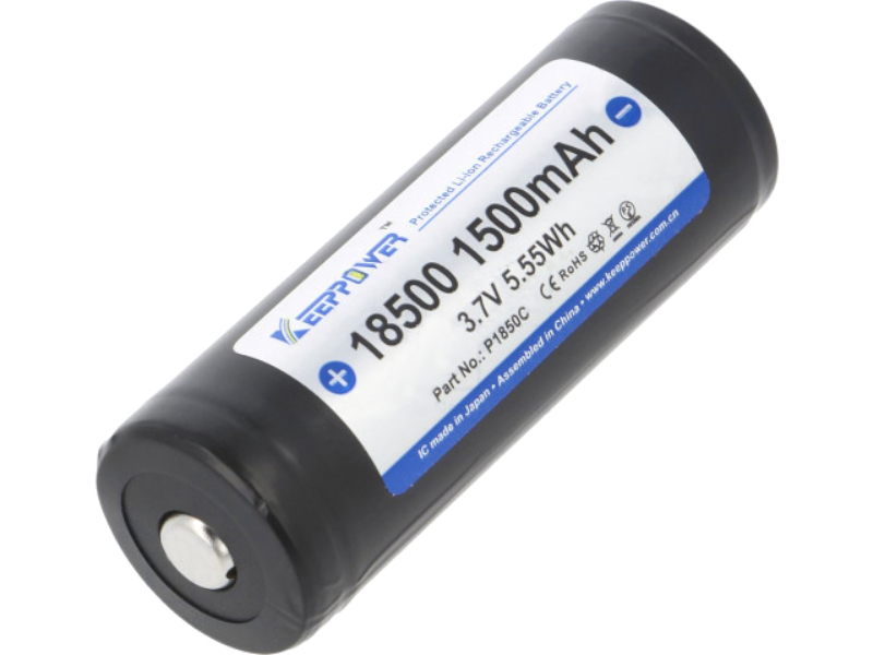 Acumulator 3.7V, Li-Ion, 1500mAh, 18500, ACCU-ICR18500/PCB