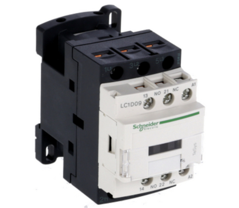 Contactor 9A, 48VAC, 3xNO, DIN, pe panou, 3xNO+NC auxiliar, LC1D09E7, SCHNEIDER ELECTRIC