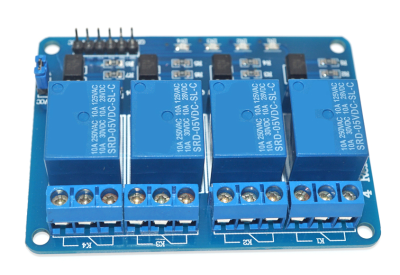 Modul releu; 5VDC, 4 canale, max 250VAC/30VDC, 10A, OKY3013-2, OKYSTAR