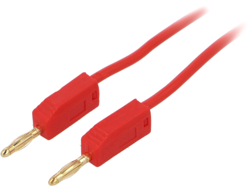 Cablu test banana-banana, 0.5m, banana 2mm, PPOM-TL2-05/R