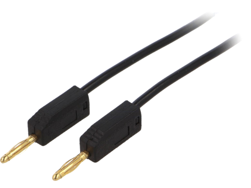 Cablu test banana-banana, 1m, banana 2mm, PPOM-TL2-1/B