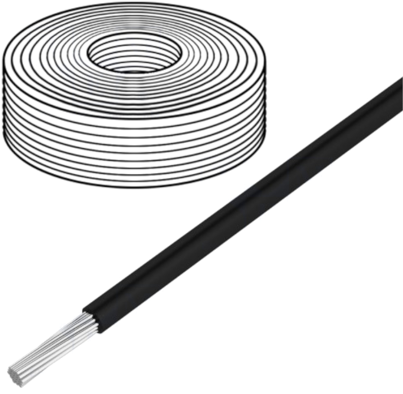 Cablu 1x0.25mm2, izolatie silicon, negru, 500V, 180C, SIF0.25-B