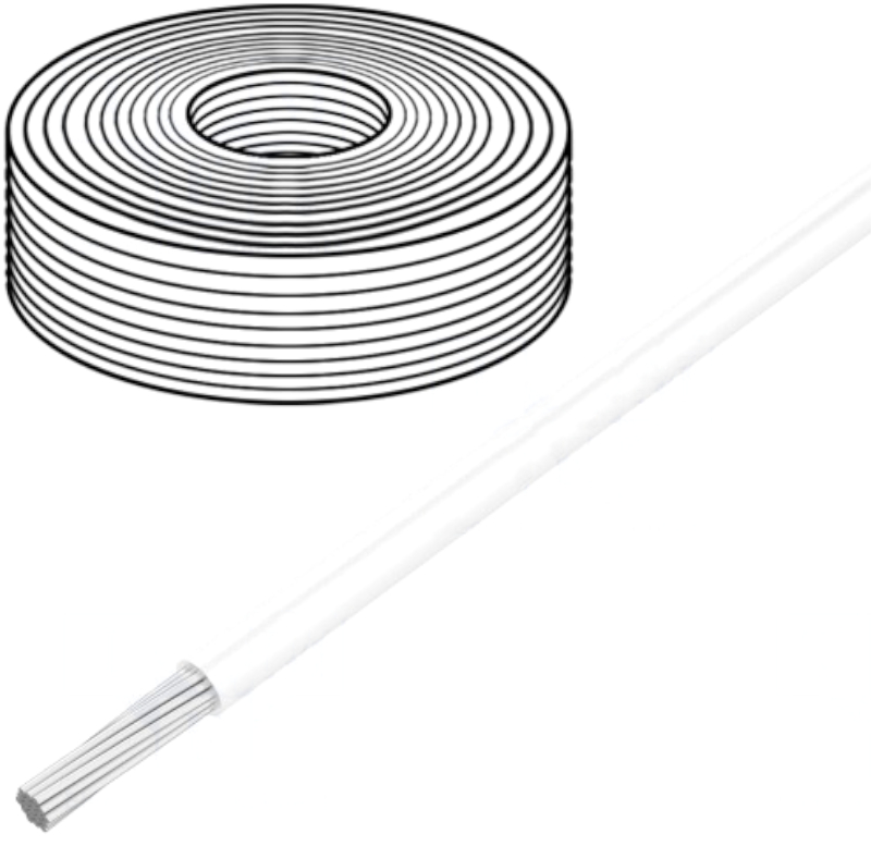 Cablu 1x0.25mm2, izolatie silicon, alb, 500V, 180C, SIF0.25-WH