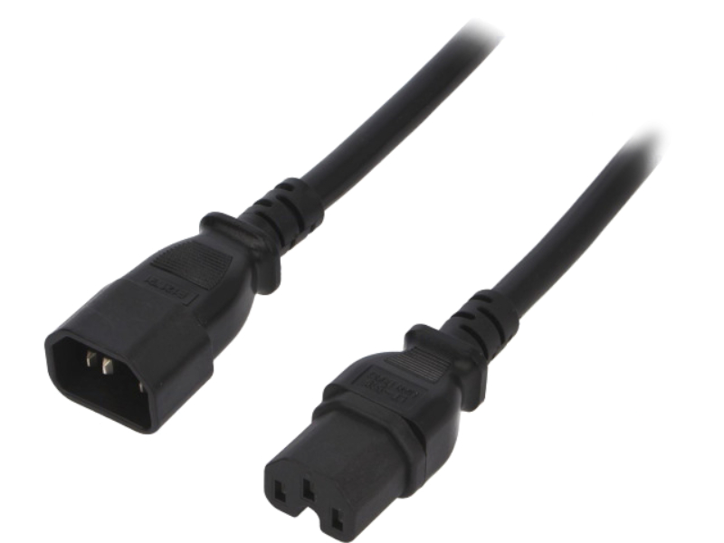 Cablu alimentare, calculator, 15A, IEC C14 tata, IEC C15 mama, negru, 1m, SN28-3/14/1.0BK, LIAN DUNG