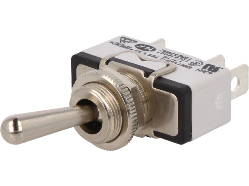 Intrerupator basculant, SPDT, ON-ON, 15A, 250V, orificiu montare Ø12.2mm, 636H/2