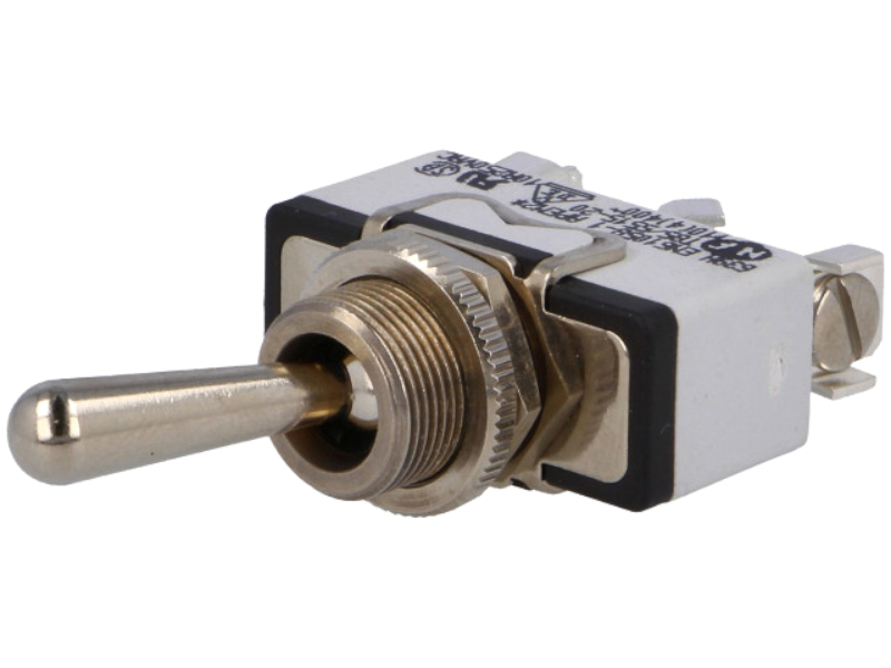 Intrerupator basculant, SP3T, 10A, 250V, ON-OFF-ON, orificiu montare Ø12.2mm, 639H