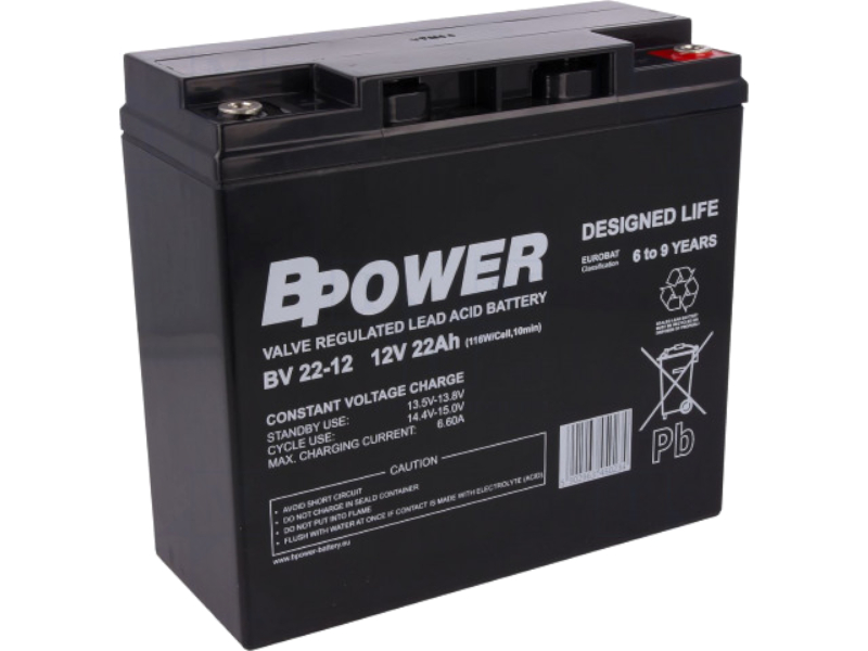 Acumulator 12V, 22A, UPS, BV-22-12, BPOWER