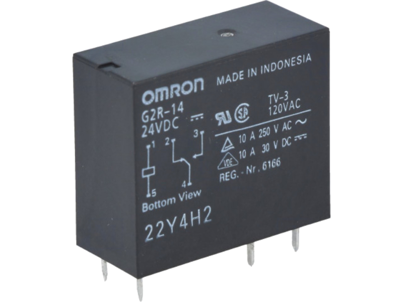 Releu 24VDC, 8A, SPDT, G2R-14-24DC, OMRON