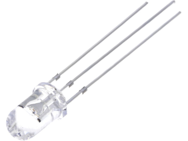 Led bicolor, 12-15V, 5mm, bicolor, galben, verde, convex, OSYPMC5B31A-12V