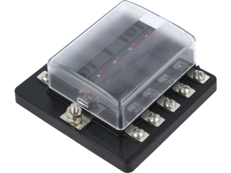 Cutie suport sigurante auto, 19mm, 30A, 32V, 10 pozitii, R3-76-07-3L110, SCI