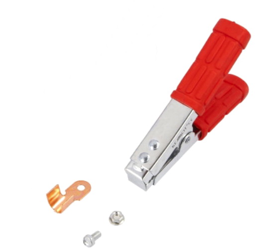 Crocodil 600A, rosu, 1 buc, lungime 165mm, prindere max 300mm, ZAC-0412