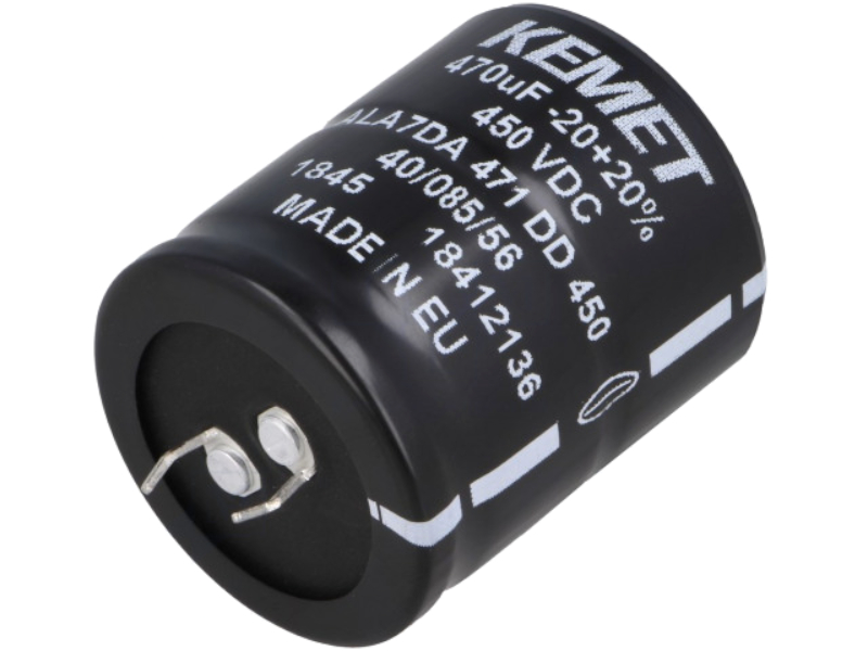 470uF/450V, condensator electrolitic, 35x40mm, 15000h, KEMET