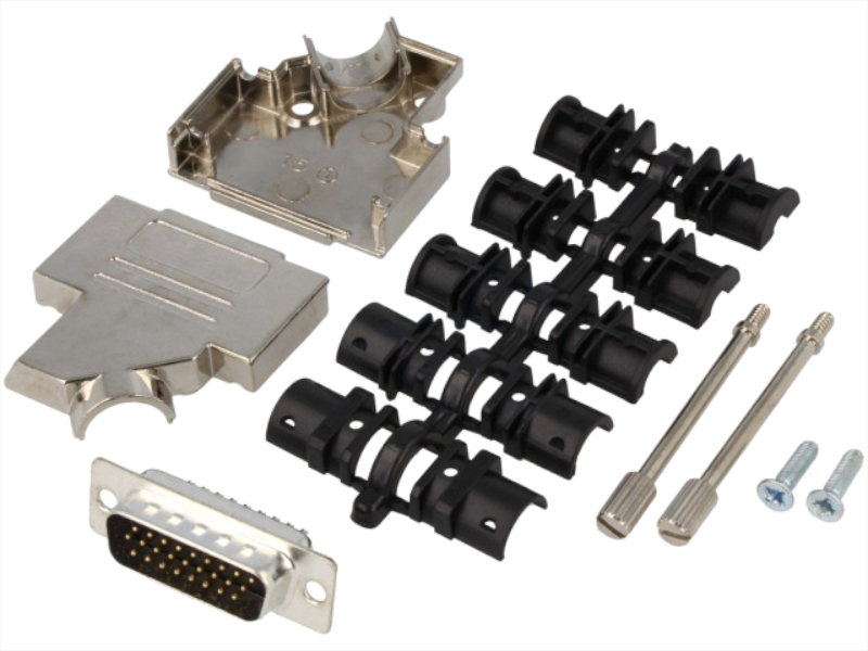 Conector 26 pini, set complet, tata, D-SUB HD, D45ZK15-HDP-K