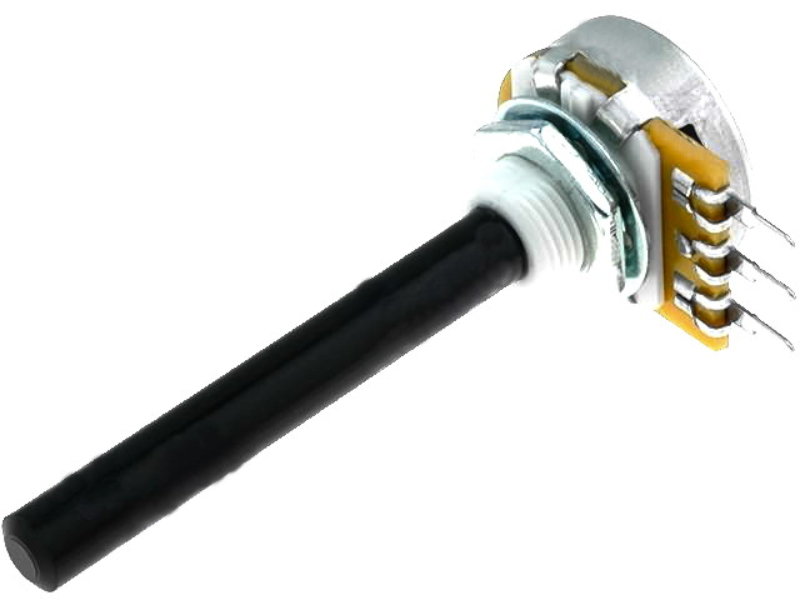 Potentiometru 1k, mono, lin, ax 6mm, lungime ax 50mm, PC20BU-1K-LIN