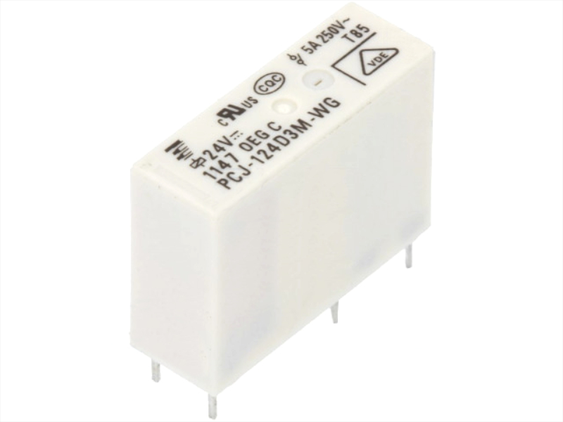 Releu 24VDC, SPST-NO, 5A, PCJ-124D3M-WG, TE CONNECTIVITY