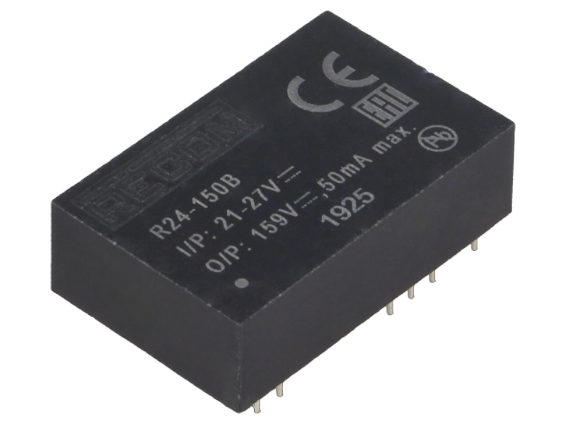 R24-100B, Convertor DC/DC, in 21-27V, out 56...135VDC, 5W, RECOM