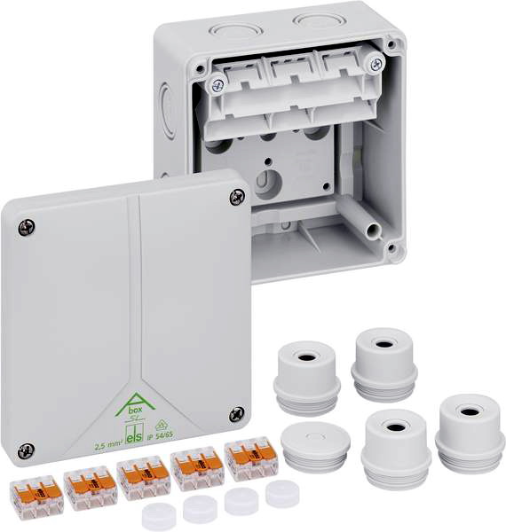 Cutie plastic, jonctiune, gri, 110x110x67mm, IP54, ABOX-SL-2.5/4, SPELSBERG