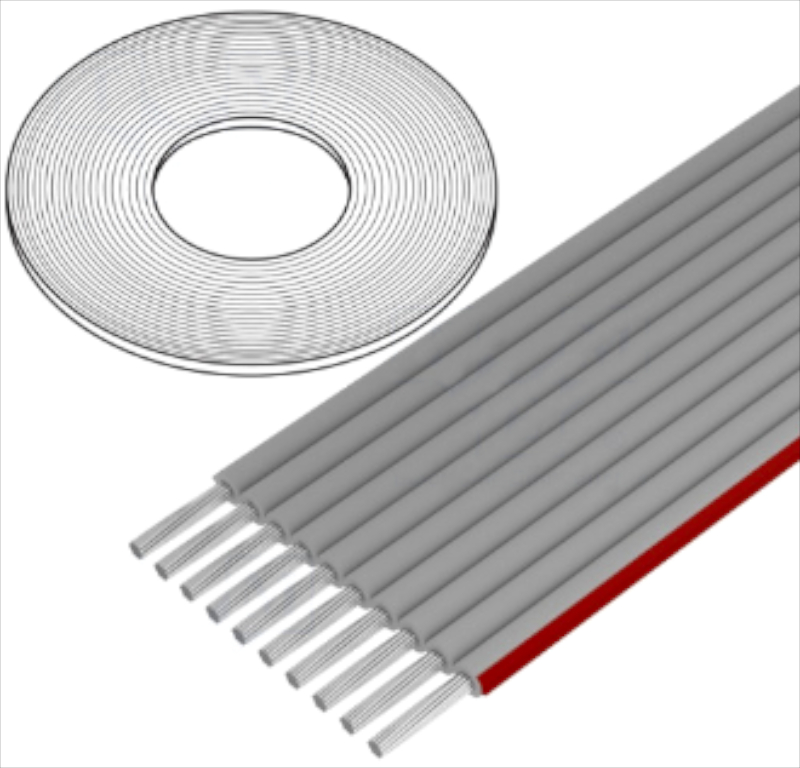 Cablu panglica, 10 fire, pas 1mm, 28AWG, DS1057-01-10A282R