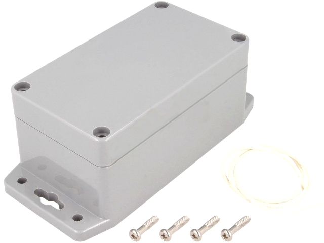 Cutie plastic, gri inchis, 65x115x55mm, IP65, G308MF