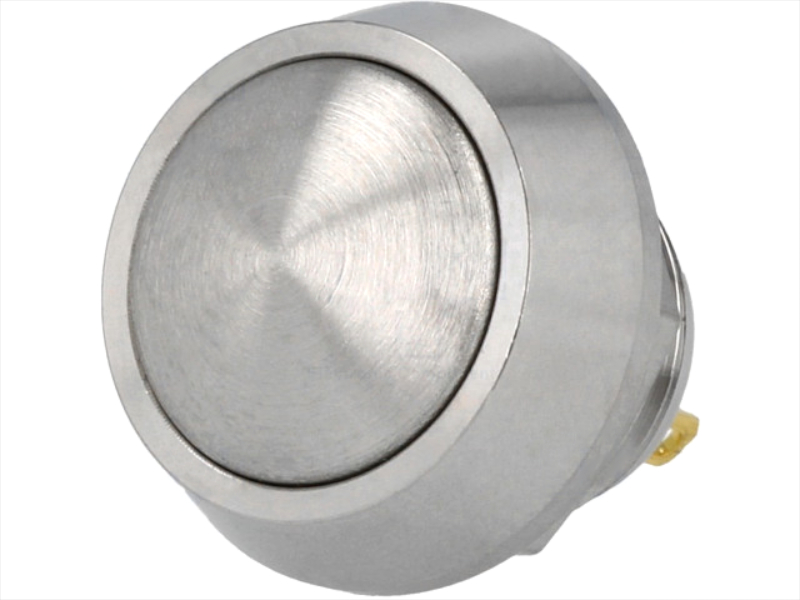 Buton antivandal, OFF-(ON), IP65, SPTS-NO, M12, orificiu montare Ø12mm, V12-12-S