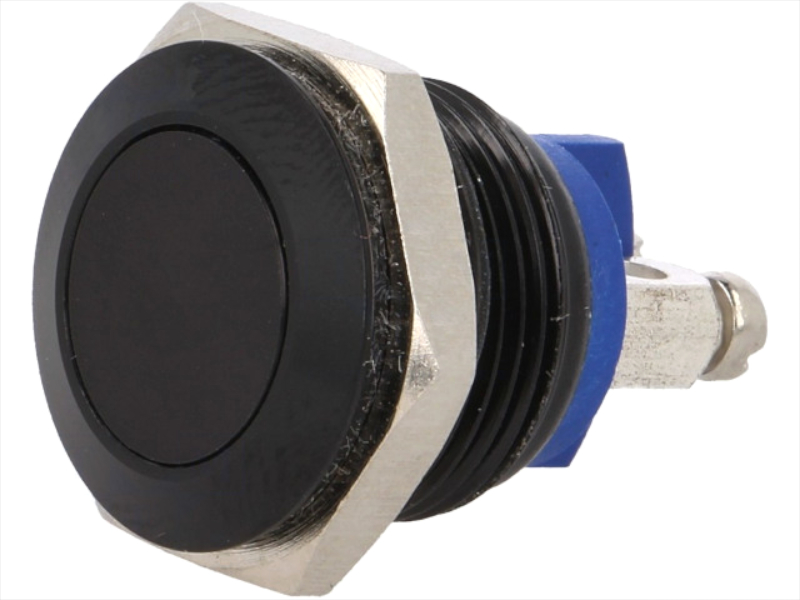 Buton antivandal, OFF-(ON), IP65, SPTS-NO, M16, orificiu montare Ø16mm, V16-10-B