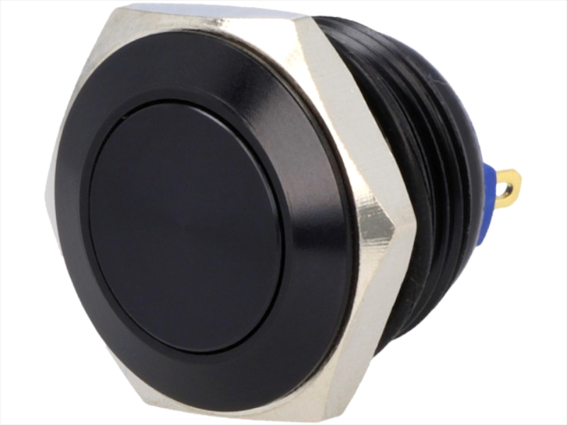 Buton antivandal, OFF-(ON), IP65, SPTS-NO, M16, orificiu montare Ø16mm, V16-10F-B