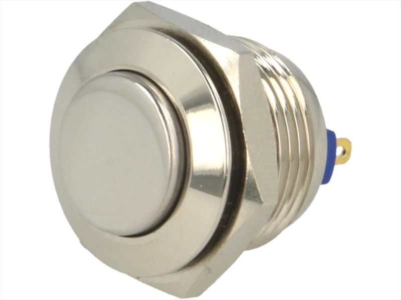 Buton antivandal, OFF-(ON), IP65, SPTS-NO, M16, orificiu montare Ø16mm, V16-12H-N