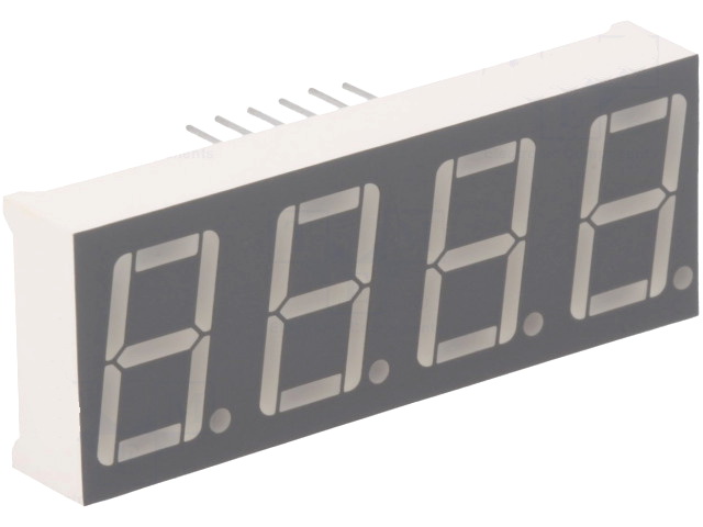 Afisaj cu LED, 14.2mm, 4digiti, rosu, multiplexati, AC, FYQ-5641BUHR-21