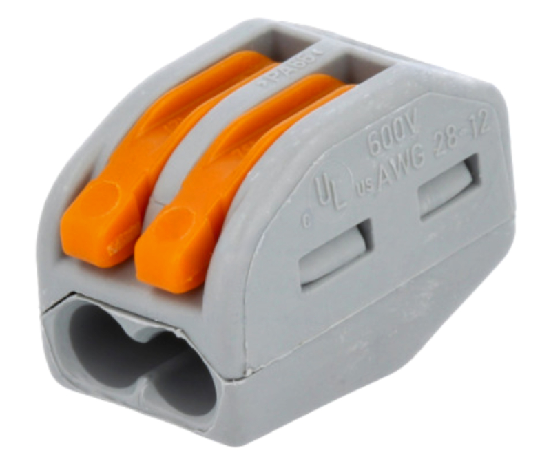 Conector rapid, 2 pini, 32A, 222-412, WAGO