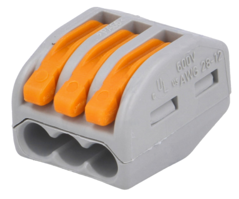 Conector rapid, 3 pini, 32A, deconectabil, 222-413, WAGO