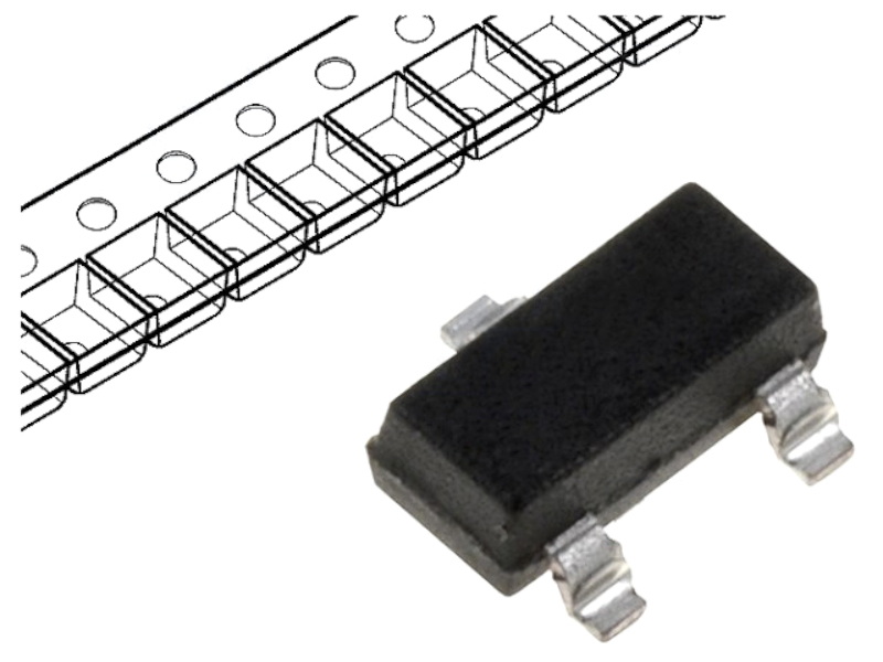 BCR523E, NPN, 50V, 0.5A, BIAS 1K, 10K, INFINEON TECHNOLOGIES