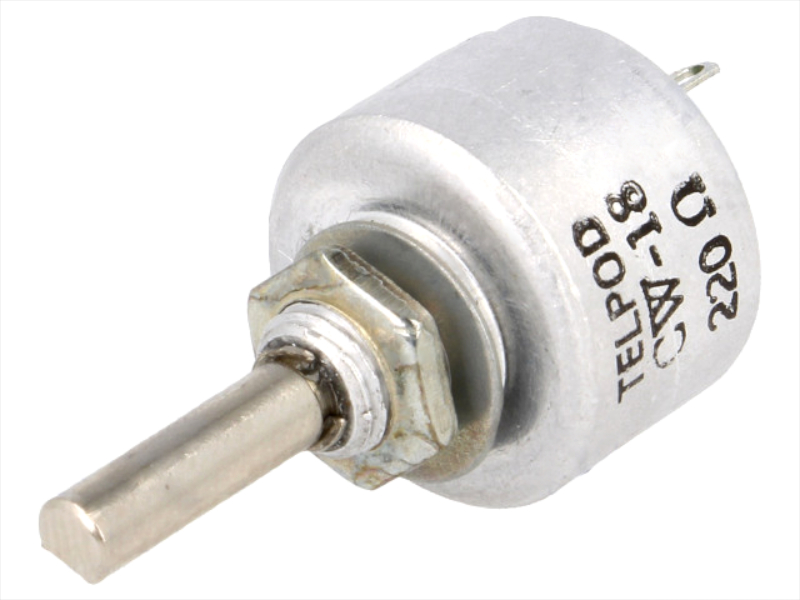 Potentiometru 220R, 1W, lin, ax 4mm, 350V, CW-18-220R-20P-1