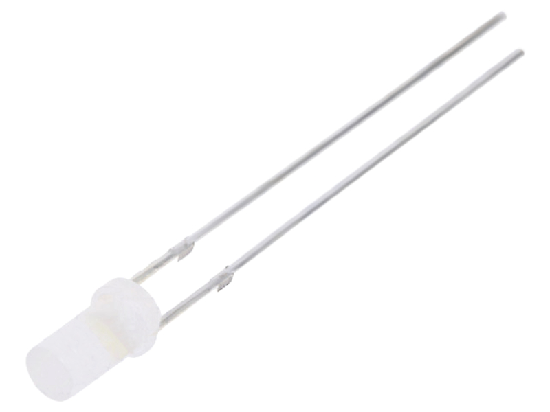 Led 3V, 3mm, alb rece, 1120-1560mcd, plat, 2.7-3.4V, OSW5DK3NE2A