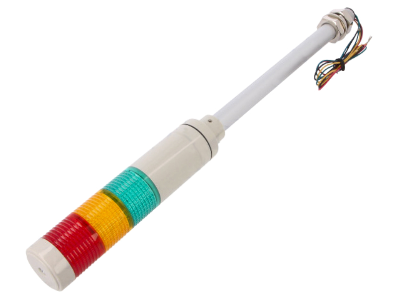 Coloana de semnalizare industriala, continuu, rosu/portocaliu/verde, 24VDC, STG40L-3-24-RAG, QLIGHT
