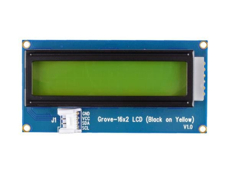 Display LCD, 16x2, 40x80x13mm, I2C, negru pe galben, 104020113, SEEED