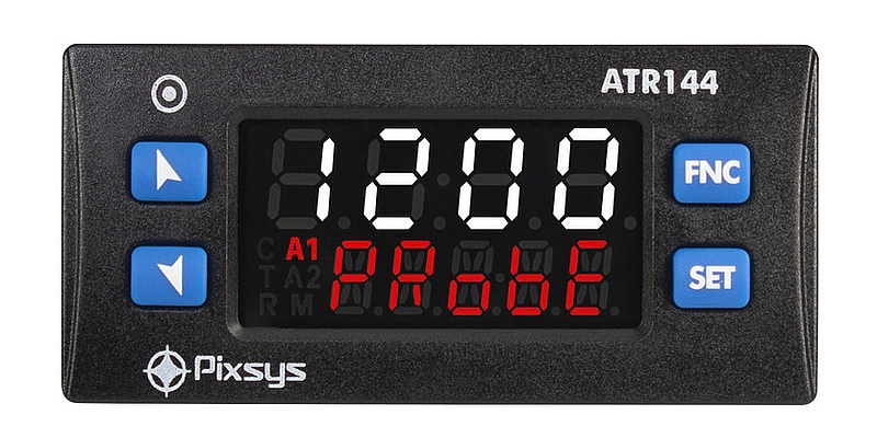 Termostat temperatura, 4 Digits, 1 intrare analogica, 2 relee, NFC, 24-230VAC/VDC, ATR144-ABC, Pixsys