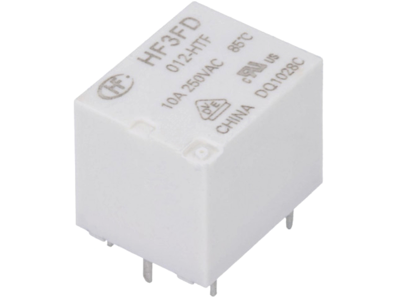 Releu 12V, SPDT, 10A, HF3FD/012-ZTF, HONGFA