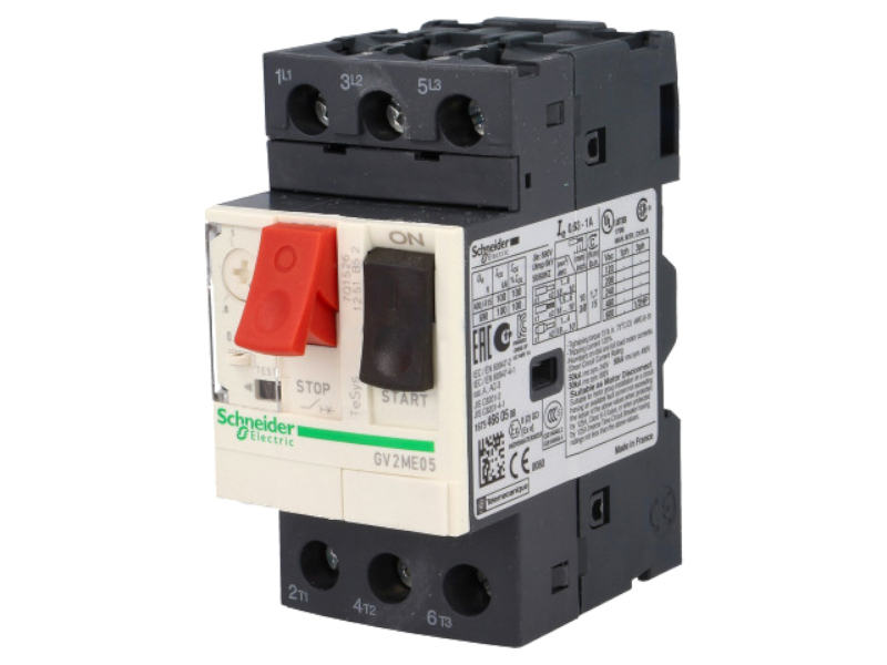Releu termic, protectie motor, 0.63-1A, 0.25kW, 230-690VAC, DIN, GV2ME05, SCHNEIDER ELECTRIC
