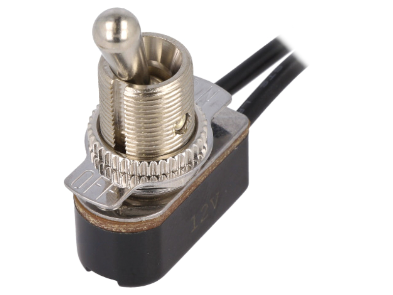 Intrerupator basculant, OFF-ON, 3A, 2 pini, SPST, orificiu montare Ø12.2mm, CR, R13-36A-3-11, SCI