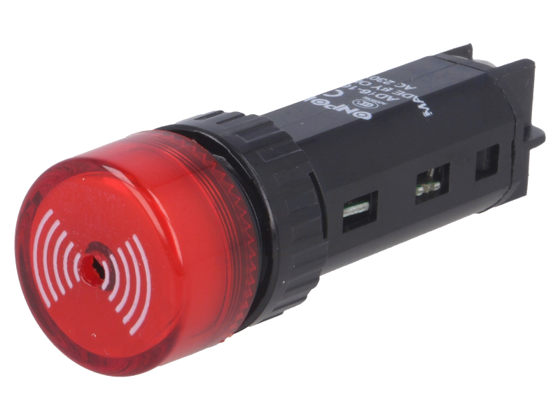 Semnalizator acustic, 230VAC, 80dB, 16mm, IP40, V16-230-AD-BUZ, ONPOW